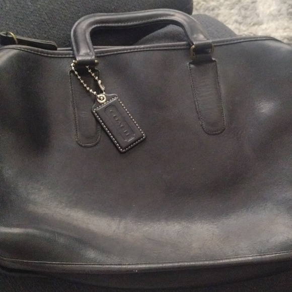 Vintage Coach leatherware briefcase satchel Bonnie Cashin NYC black leather bag - Picture 12 of 12